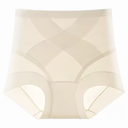 High-Waisted Cross-Front Tummy Control Invisible Briefs