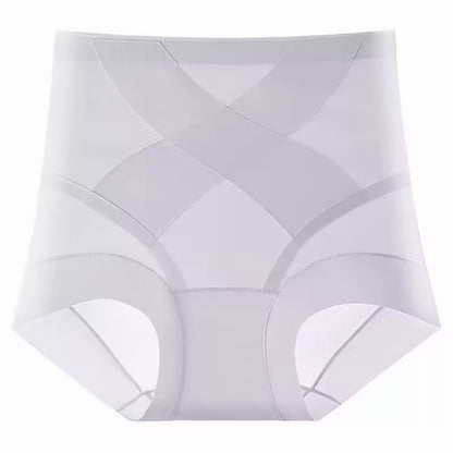 High-Waisted Cross-Front Tummy Control Invisible Briefs