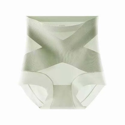 High-Waisted Cross-Front Tummy Control Invisible Briefs