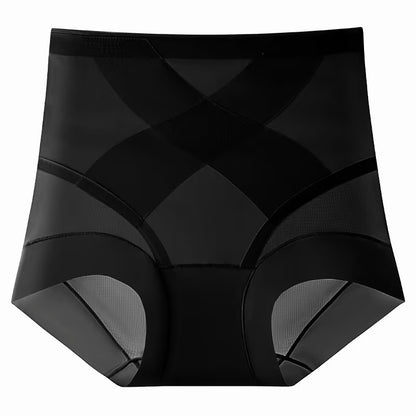 High-Waisted Cross-Front Tummy Control Invisible Briefs